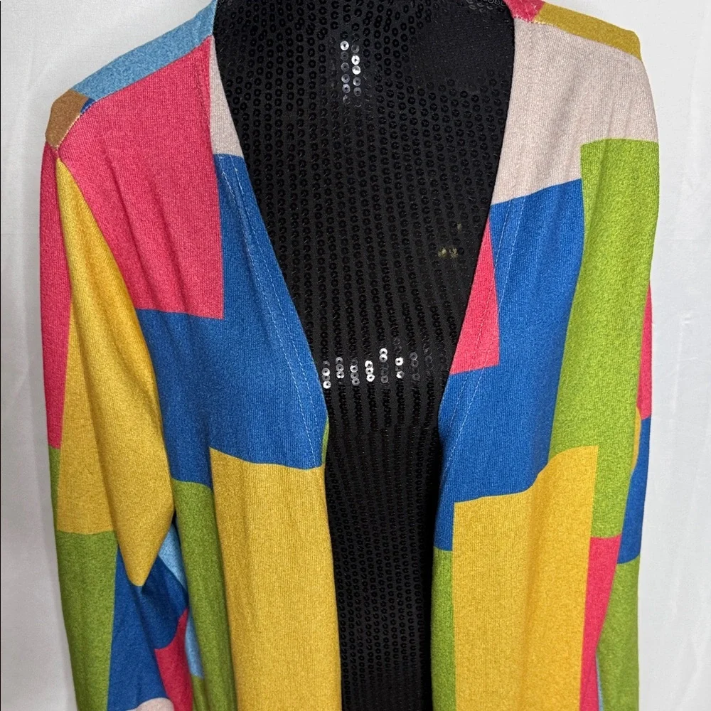 Colorful Geometric Women's Cardigan - Picture 2 of 5